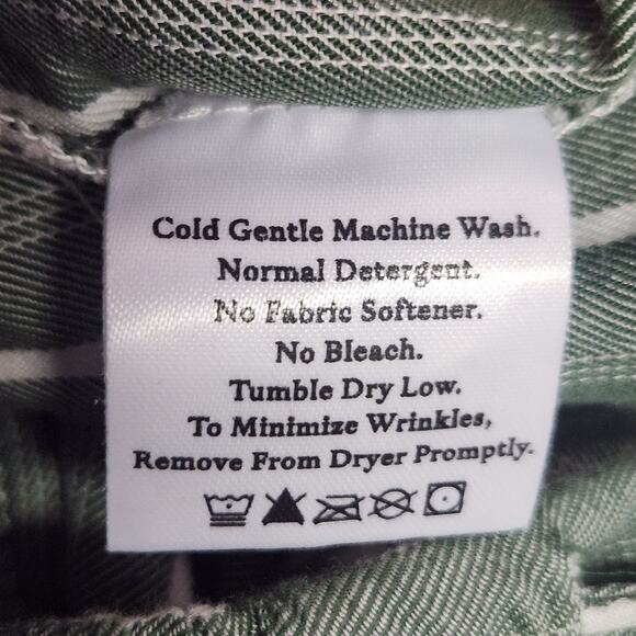 Cozy Earth Soft Woven Lounge Pants Women XL Green White Striped Pajama EUC - Picture 12 of 14